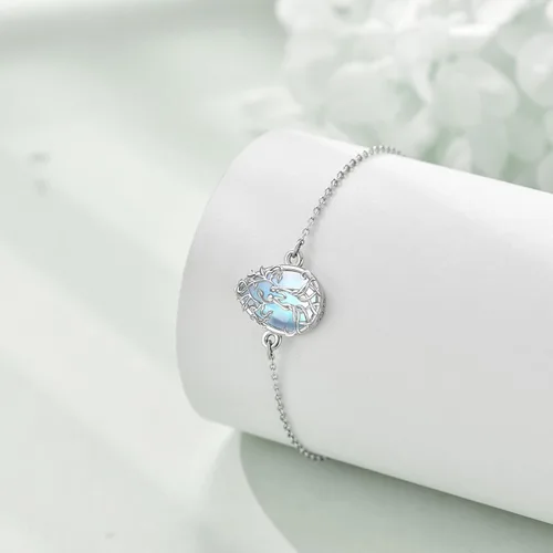 Vista 6 de YFN Pulsera de plata de ley con el árbol de la vida para hermana, regalo de cumpleaños para hermanas (pulsera de plata de hermana)