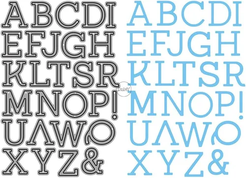 Vista 9 de DzIxY Troqueles de corte de metal con número de letras inglesas para hacer tarjetas, troquelados, troquelados, álbumes de recortes, plantillas