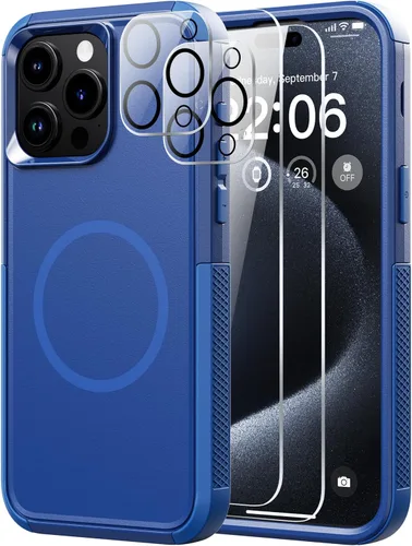 Vista 68 de Diverbox Funda para iPhone 13 [compatible con MagSafe] [con protector de pantalla] [a prueba de golpes] [a prueba de caídas] Funda de protección