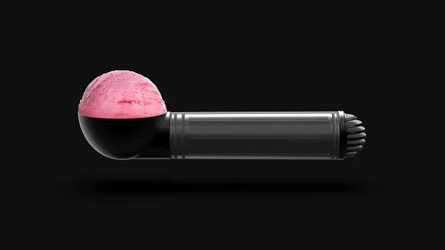 Vista 4 de ScoopTHAT! Radii Warming - Cuchara para helado, color negro y gris, grande