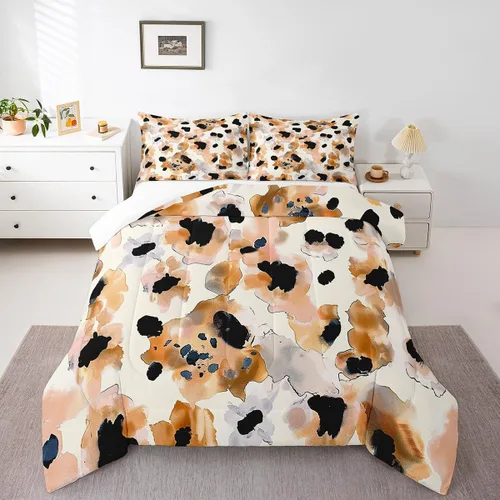 Vista 19 de Feelyou Juego de edredón de animales de la selva para todas las estaciones, juego de ropa de cama con 1 funda de almohada de microfibra de elefante