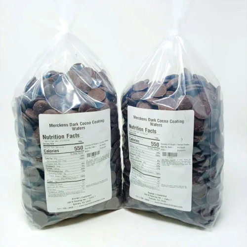 Vista 4 de MERCKENS Obleas de revestimiento, chocolate oscuro derretido, cacao oscuro, 10 libras