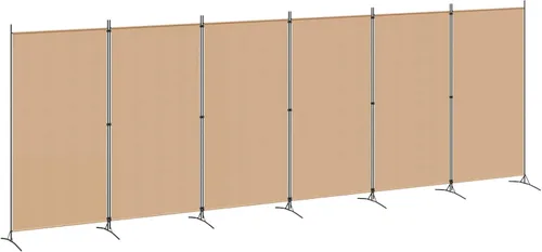 Vista 16 de 6 Panel Folding Room Divider Privacy Screen 204.7x70.9 Black