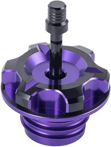 Vista 5 de Advanblack Axion Tapa de Tanque de Combustible de Aluminio Billet con Manguera de Ventilación Compatible con Harley Touring, Road Glide, Street