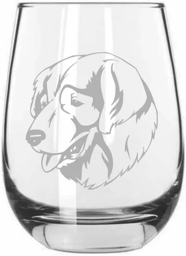 Vista 265 de Shar Pei (chino) - Vaso de vino sin tallo grabado para perro, 15.25 onzas