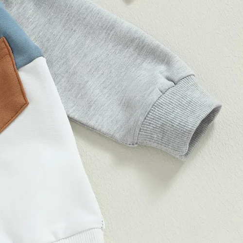 Vista 5 de FYBITBO Conjunto de ropa de bebé niño para bebé, sudadera con camiseta y pantalones deportivos para primavera, otoño e invierno
