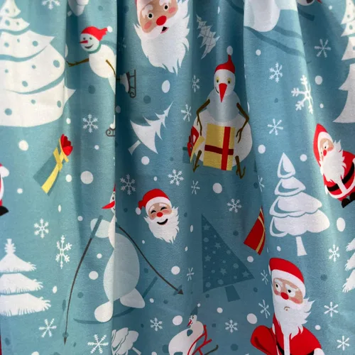Vista 11 de Vestido de Navidad para niña pequeña, muñeco de nieve, árboles de Navidad, camión, a cuadros, reno, Papá Noel, vestido de invierno hasta la rodilla