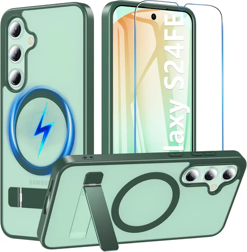 Vista 49 de Funda OWKEY Samsung Galaxy A13 5G, Funda Magnética para Teléfono con Soporte y Protector de Pantalla, Funda Protectora Antihuellas y a Prueba de A13