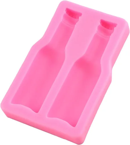 Vista 5 de Molde de silicona para botella de cerveza, molde de chocolate de fondant, para decoración de tartas, decoración de cupcakes, pasta de goma