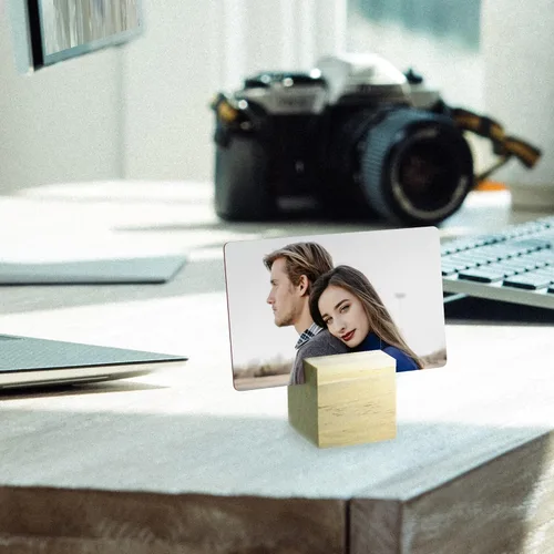 Vista 7 de Tarjeta personalizada con foto y/o texto grabado cartera Love Insert Card