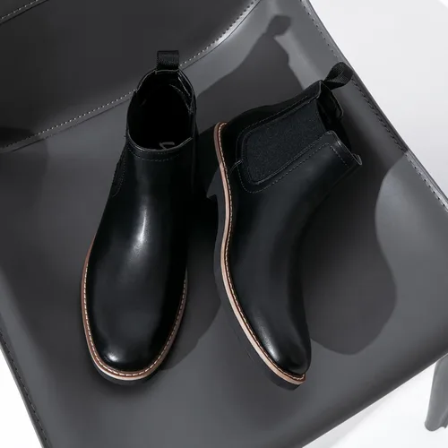 Vista 3 de Vostey Botas Chelsea para hombre, botas de vestir casuales