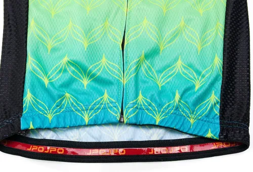 Vista 136 de Camiseta de ciclismo para mujer, manga corta y pantalones cortos de ciclismo acolchados para verano