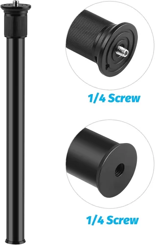 Vista 4 de Varilla de extensión de cámara, aleación de aluminio universal de 13.0-23.6 in, monopod de mano ajustable, soporte de montaje (negro)
