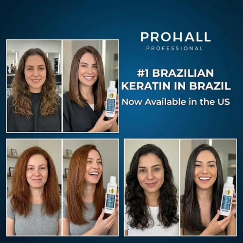 Vista 8 de Complejo de Tratamiento de Queratina Brasileña Blowout - PROHALL SELECCIONE UNO 10.1oz/300ml - Tratamiento Capilar de Queratina Brasileña Sin