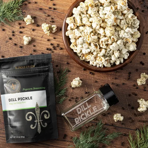 Vista 5 de Juego de regalo personalizado de tamaño familiar de cuatro condimentos gourmet para palomitas de maíz y media libra de granos gourmet, kit