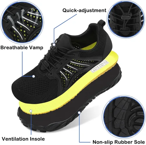 Vista 4 de Scurtain Unisex Mens Womens Athletic Hiking Water Shoes Quick Dry Barefoot Aqua Shoes Swim Shoes Beach Shoes with Drainage