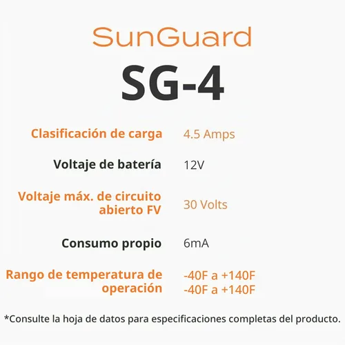Vista 5 de Morningstar Sunguard 4.5A PWM Controlador de carga solar, regulador