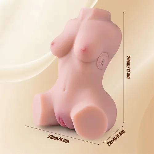 Vista 6 de Muñeca vibrante para adultos de 5.3 libras, muñeca novedosa de doble canal