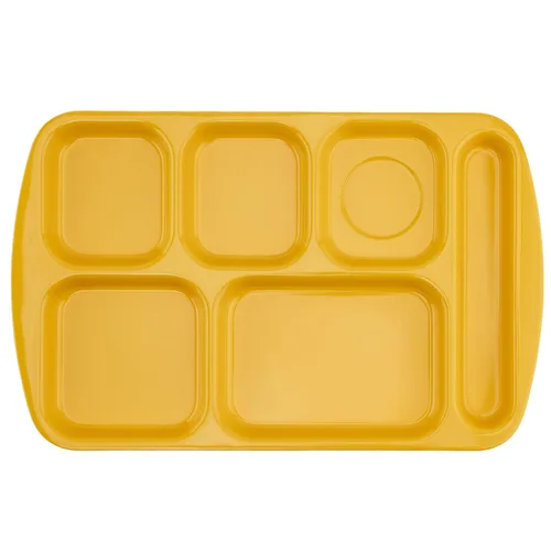 Vista 30 de G.E.T. Bandeja escolar para cafetería con 6 compartimentos, para zurdos, 10 x 14 pulgadas, verde bosque (paquete de 4)