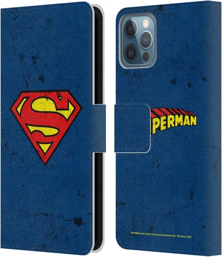Vista 125 de Head Case Designs Funda de piel con licencia oficial de Superman DC Comics con logotipos negros y rojos compatible con Apple iPhone 11