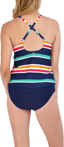 Vista 3 de Nautica Conjunto de traje de baño con tirantes ajustables y espalda cruzada para mujer
