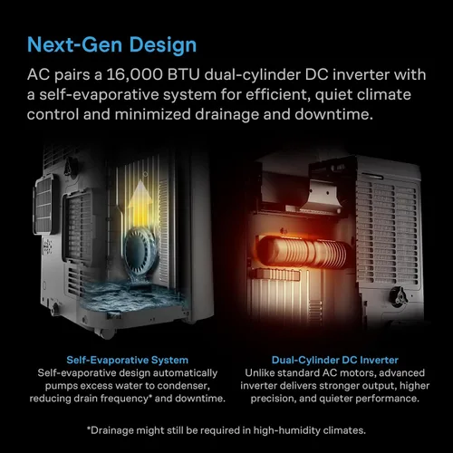 Vista 5 de AC Infinity TERRAFORM 12, aire acondicionado con control de clima todo en uno con salida de un conducto, inversor dual de 16,000 BTU