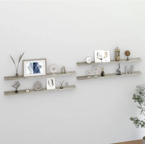 Vista 61 de Estantes de oficina, estantes de baño, estantes de almacenamiento, 4 piezas, color negro, 15.7 x 3.5 x 1.2 pulgadas, adecuados para decoración