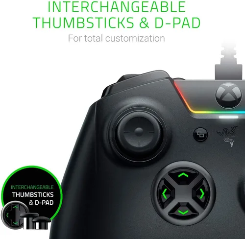 Vista 2 de Razer Wolverine Ultimate Chroma - Controlador de gamepad totalmente personalizable - Palillos analógicos intercambiables y Dpad - Compatible