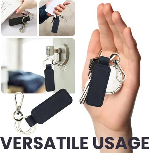 Vista 7 de AMERICAN PERSONALIZED Llavero de cuero, llavero de cuero, llavero de automóvil, soporte de llavero de cuero para hombres y mujeres