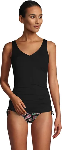 Vista 4 de Lands End Traje de baño tankini con cuello en V ajustable resistente al cloro para mujer tirantes ajustables
