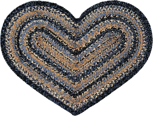 Vista 3 de Colección trenzada River Shale Premium Estilo primitivo, rústico, campestre, rústico Yute/algodón 30 días sin riesgo Alfombra