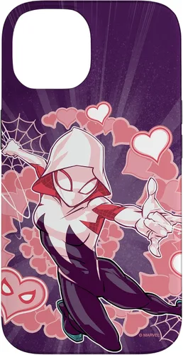 Vista 4 de Marvel Spider-Man Into The Spider-Verse Gwen Stacy Hearts - Carcasa para iPhone 17