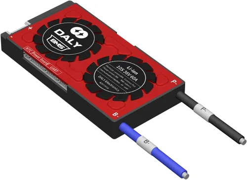 Vista 2 de DALY BMS inteligente con control inalámbrico Bluetooth SOC UART 10S 36V 60A 3.7V Li-ion placa de protección de batería con cables de equilibrio BMS