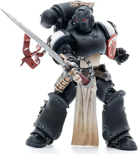 Vista 2 de JOYTOY 1/18 Warhammer 40,000 Figura de acción Black Templars The Emperors Champion Rolantus Collection