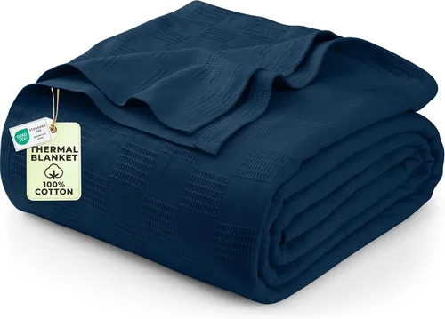 Vista 47 de Utopia Bedding - Manta térmica 100% algodón, color negro, tamaño Queen, 90 x 90 pulgadas Manta ligera y transpirable para primavera y verano