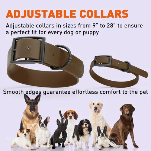 Vista 81 de Dogline Biothane - Collar impermeable para perro con hebilla de liberación rápida, resistente cincha de nailon recubierta con resistente y a prueba