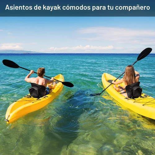 Vista 8 de HLOGREE Asientos de kayak: 1/2 pieza, cojín acolchado grueso con soporte de respaldo, compatible con canoa y Ocean Sup