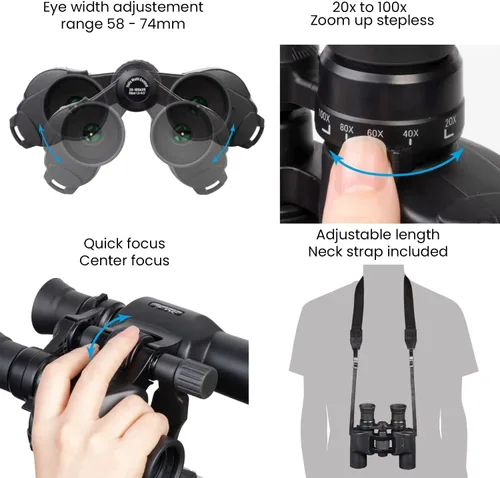 Vista 5 de Kenko SG-Z 20-100X30N FMC Smart Phone Holder Set High Power Zoom magnífico 20X a 100X Full Multi-Coating para deportes, conciertos, caza, exteriores