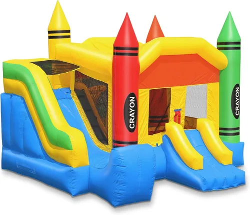 Vista 10 de Cloud 9 Castillo de grado comercial con tobogán – 100% PVC gorila de 16 pies x 17 pies – Inflable solamente