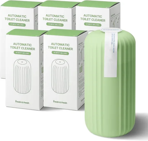Vista 33 de Fresh & Fresh Limpiadores automáticos para inodoros (verde bosque) – 1 botella (hasta 2500 descargas/botella), limpiador de inodoro comercial