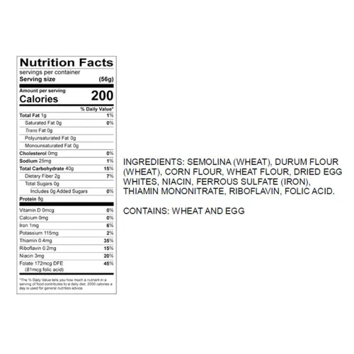 Vista 2 de Sustituto de fideos de huevo fino 12 oz