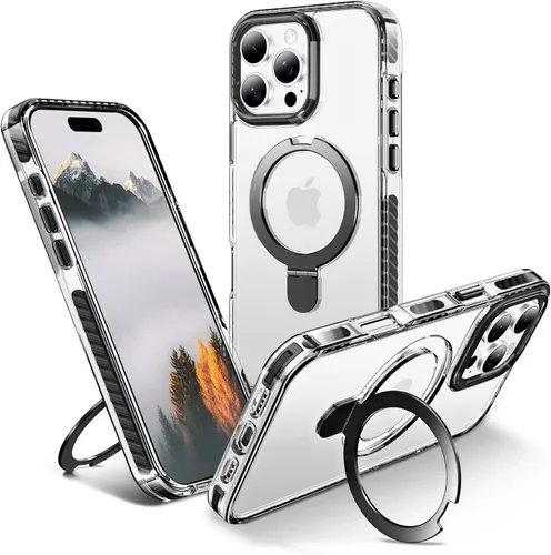 Vista 61 de UMIONE - Funda con diseño de anillo magnético giratorio de 360° para iPhone 11, soporte de bucle invisible integrado, compatible con Magsafe, funda