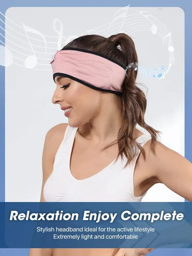 Vista 2 de Auriculares para dormir, inalámbricos, diadema Bluetooth, cómoda máscara de ojos para dormir, diadema deportiva, accesorios tecnológicos, regalos