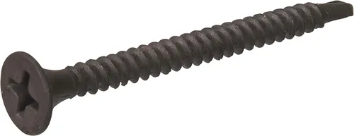 Vista 2 de The Hillman Group 47113 - Tornillo autoperforante para paneles de yeso número 2, 6 x 1-5/8 pulgadas, color negro