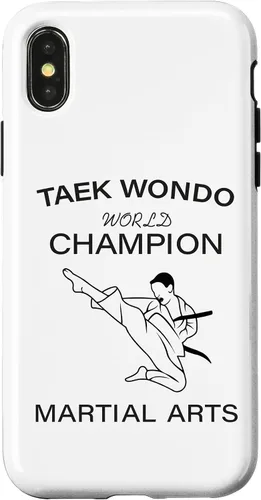 Vista 4 de iPhone 14 Teak Wondo Campeón Mundial - Artes Marciales - Estuche de combate MMA