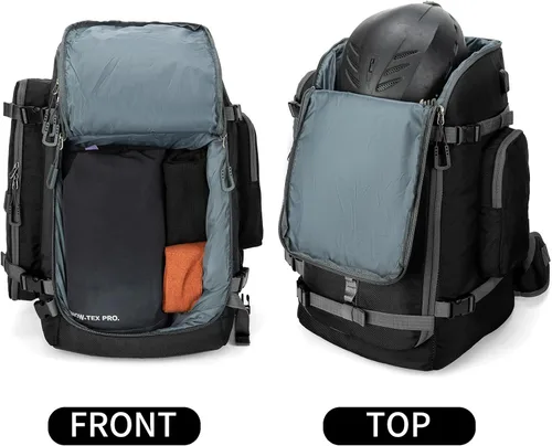 Vista 6 de Bolsa para Botas de Esquí de 65L, Bolsa de Viaje Grande Tipo Duffel, Mochila para Botas de Esquí de 1680D Nylon Impermeable y Acolchada
