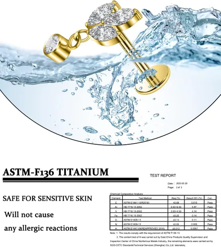 Vista 4 de 20G 18G 16G Astm F136 Titanio Sin Rosca Parte Trasera Plana Aretes Tragus Hélice Concha Joyería de Piercing Nariz Labio Anillos Hélice Frontal
