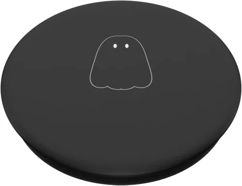 Vista 2 de Lindo fantasma de Halloween antracita PopSockets intercambiables PopGrip