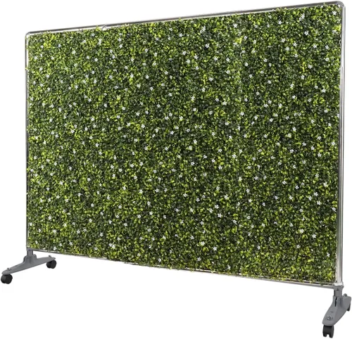 Vista 8 de E&K Cerca de seto de privacidad movible de 40 x 40 pulgadas de alto x 40 pulgadas de alto, césped sintético, divisor de espacio de habitación