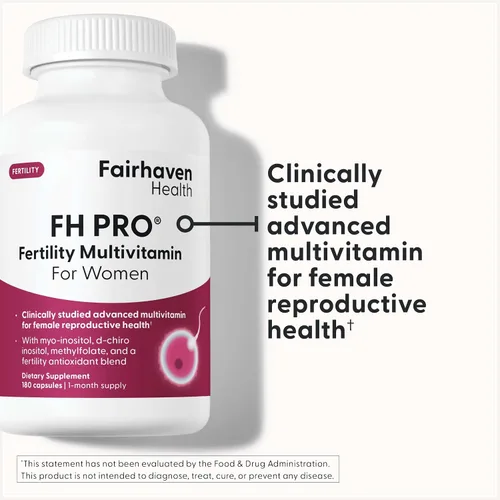 Vista 2 de Fairhaven Health FH Pro para Mujeres Suplementos de Fertilidad Estudiados Clínicamente para Mujeres Ayuda a la Ovulación, Equilibrio Hormonal